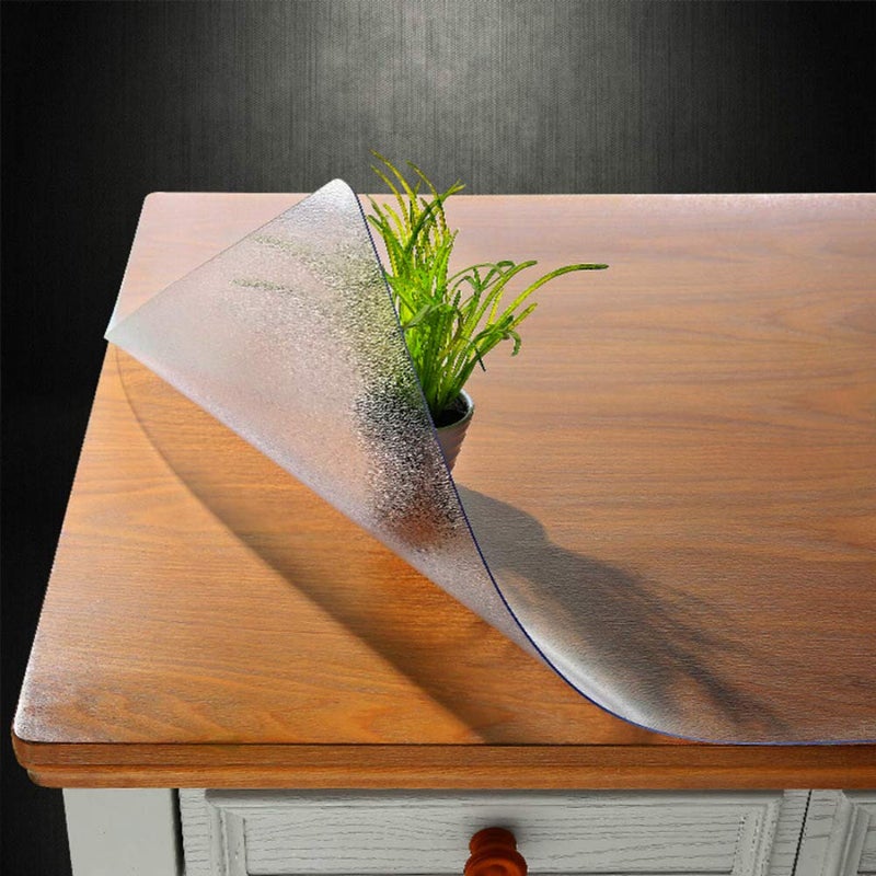 NECAUX Custom Multi-Size 1.5mm Thick Frosted PVC Table Cover Protector - 36 x 72 Inch Table Pads for 6 Foot Dining Room Table Rectangular Vinyl Non-Slip Desk Pad for Coffee Table/Writing Desk - Image 1